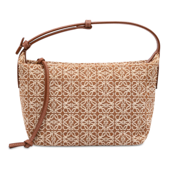 Loewe Anagram Cubi Small Brown Canvas Calfskin