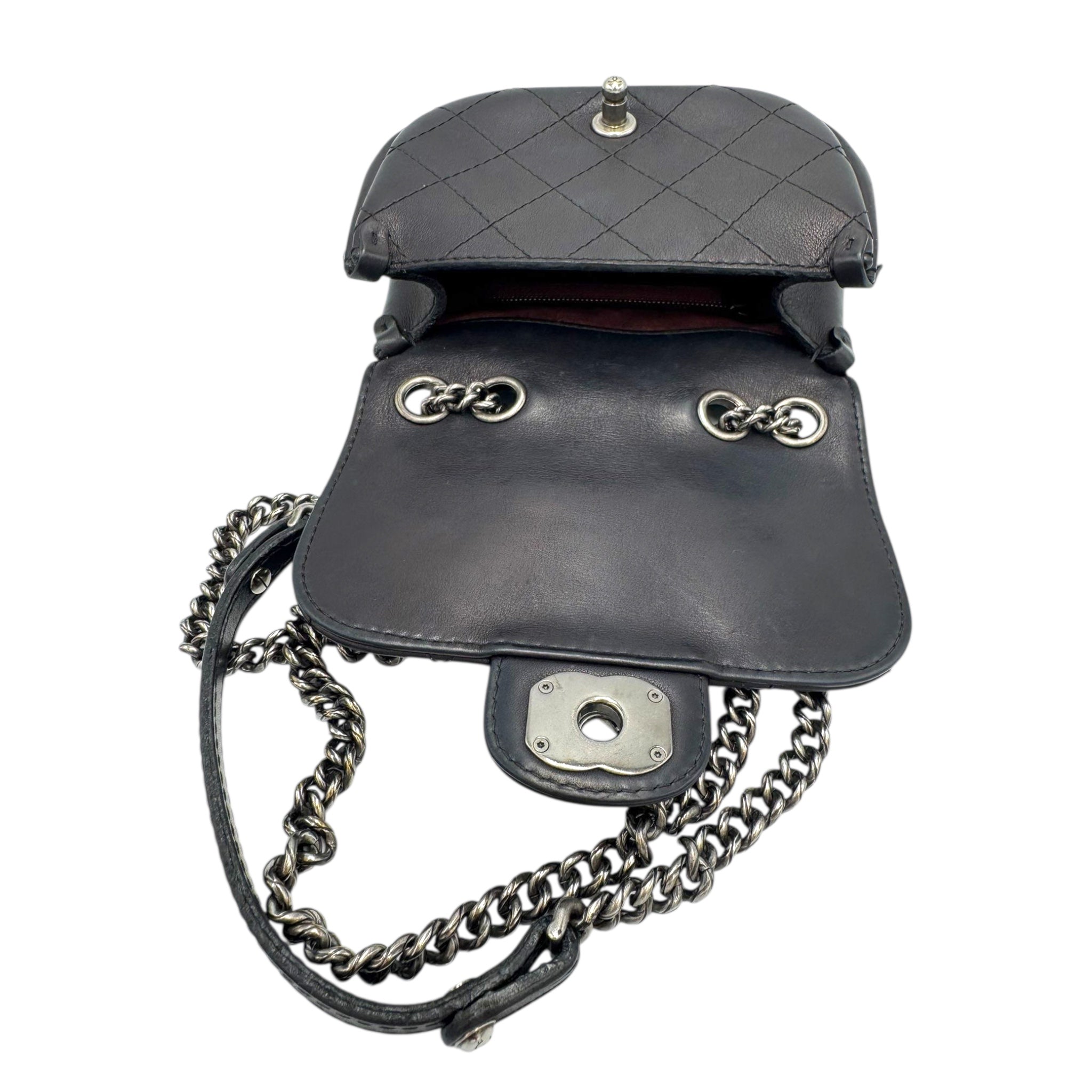 Chanel CC Camera Bag Mini Black Lambskin Gold