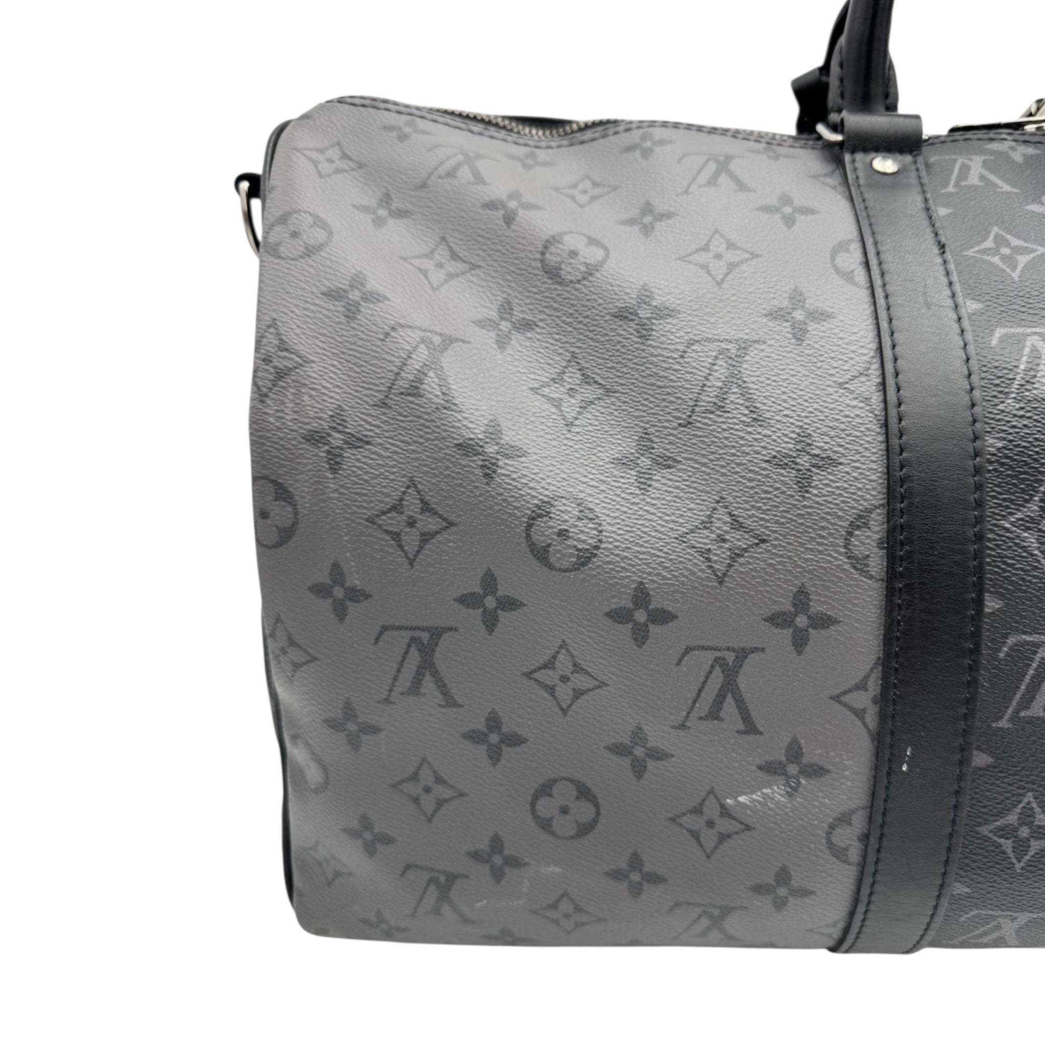 Louis Vuitton Keepall 50 Bandoulière Black Monogram Empreinte