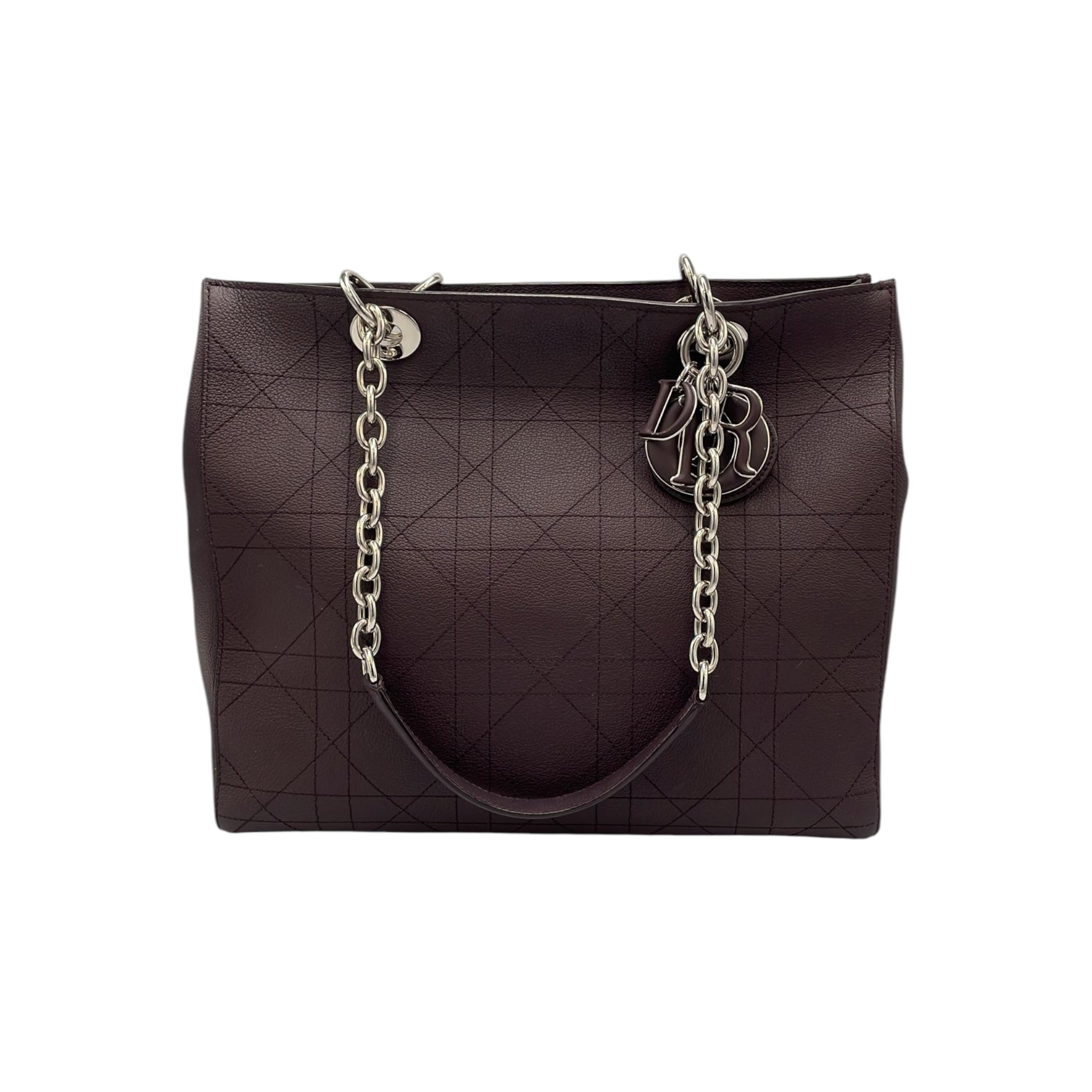 Dior Lady Dior Soft Tote Large Purple Cannage