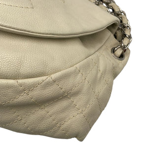 Chanel Halfmoon WOC Vintage White Caviar Silver