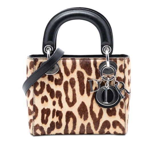 Dior Lady Dior Mini Leopard Ponyhair