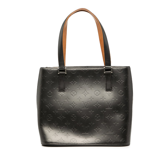 Louis Vuitton Stockton Grey Calfskin Monogram Mat Leather