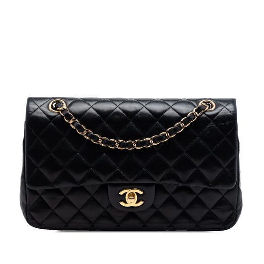 Chanel Classic Double Flap Medium Black Lambskin Gold
