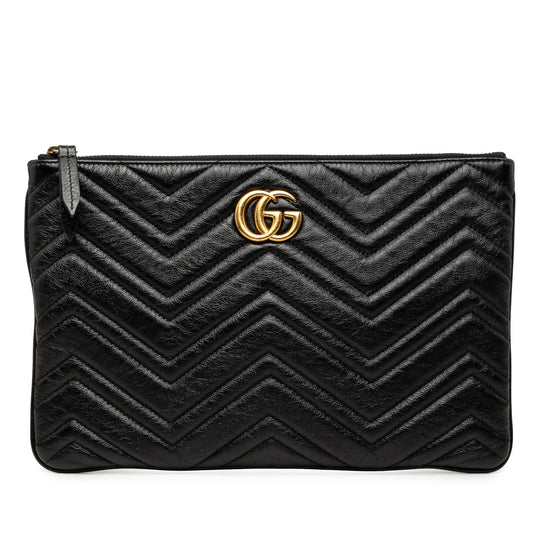 Gucci GG Marmont Clutch Black Calfskin