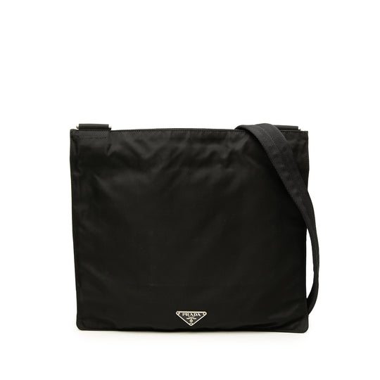 Prada Tessuto Zip Top Crossbody Black Nylon