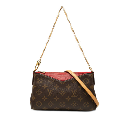 Louis Vuitton Pallas Clutch Monogram Canvas Gold