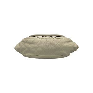 Chanel Halfmoon WOC Vintage White Caviar Silver