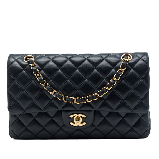 Chanel Classic Double Flap Medium Black Lambskin