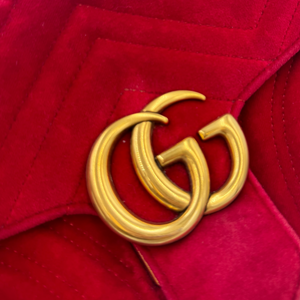 Gucci Marmont Small Red Velvet