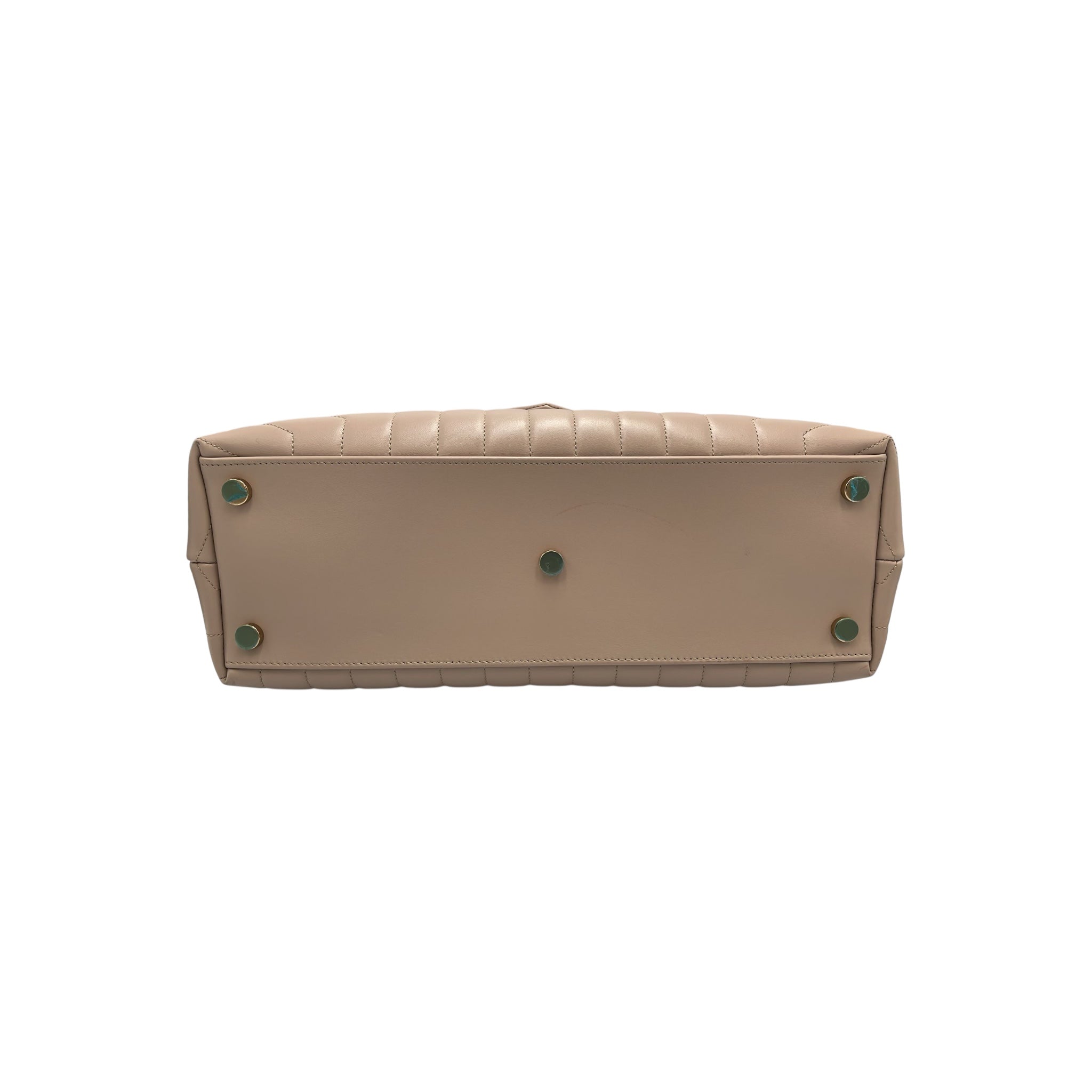 Yves Saint Laurent LouLou Large Beige Calfskin Gold