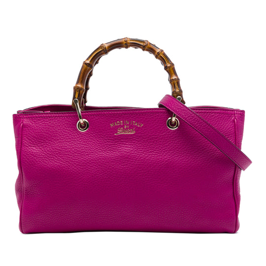 Gucci Bamboo Shopper Medium Pink Calfskin