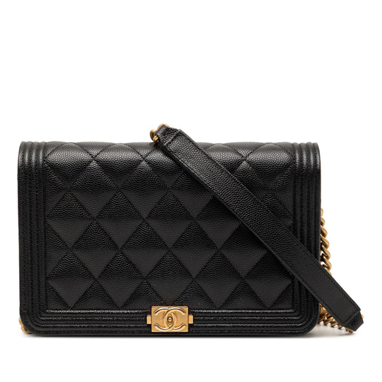 Chanel Boy Wallet on Chain Black Caviar