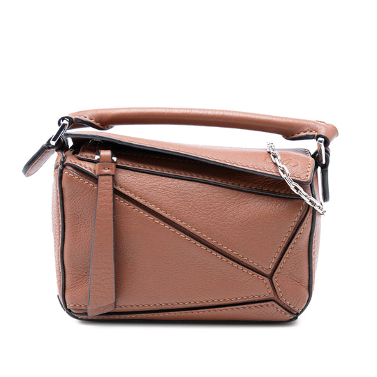 Loewe Puzzle Nano Brown Calfskin