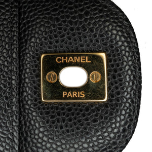 Chanel Classic Double Flap Jumbo Black Caviar Gold