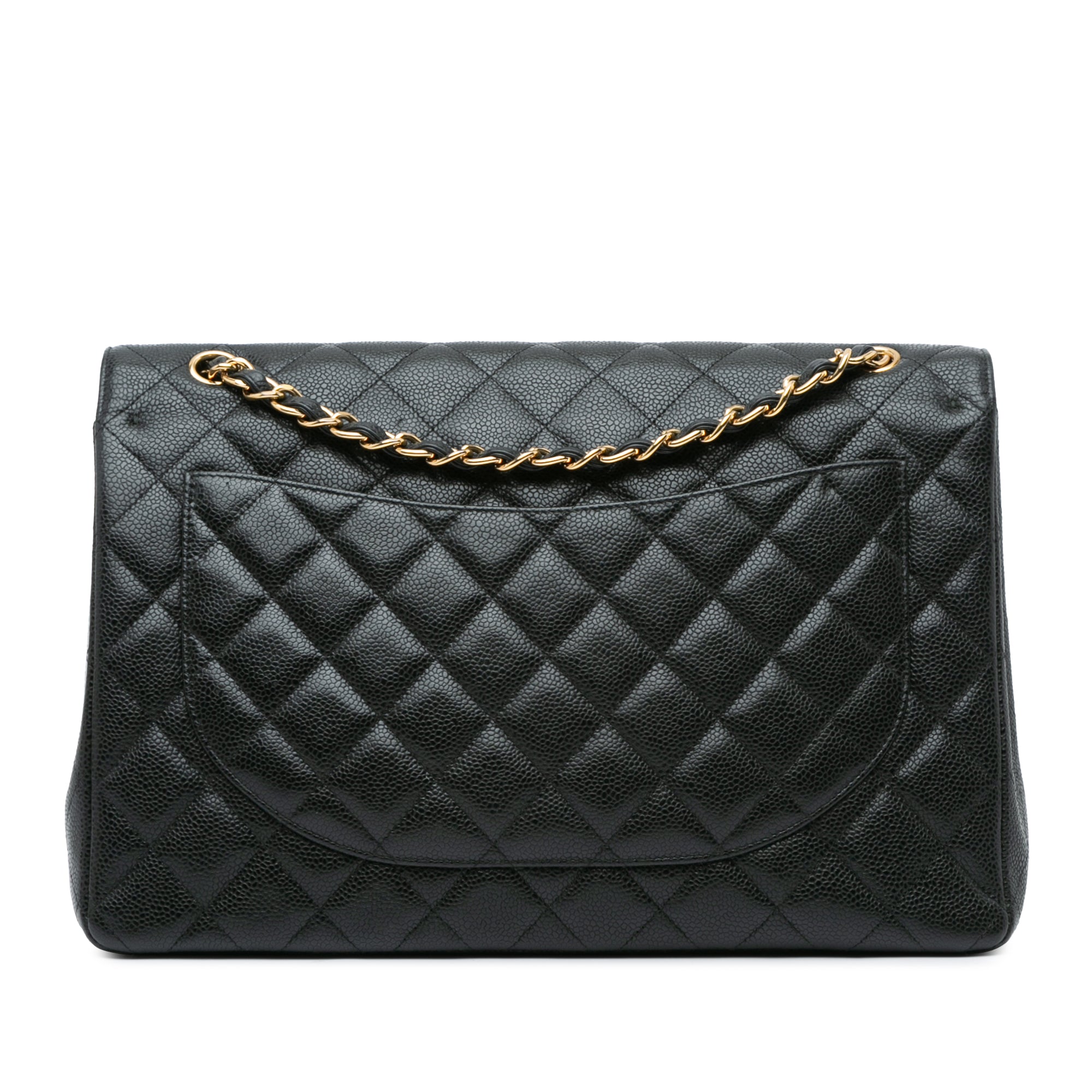 Chanel Classic Double Flap Maxi Black Caviar Gold