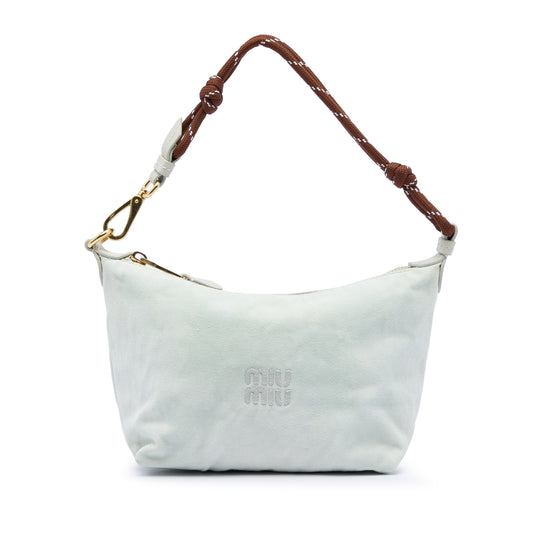Miu Miu Cotton Gabardine Pouch White Cotton