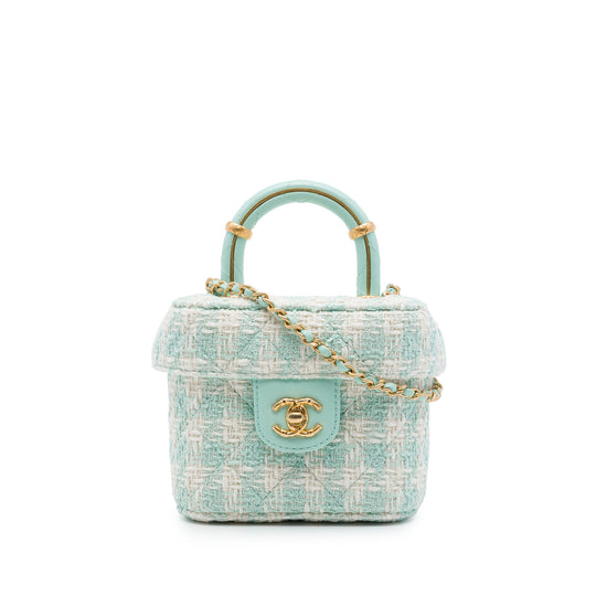 Chanel Crush Mini Green Tweed