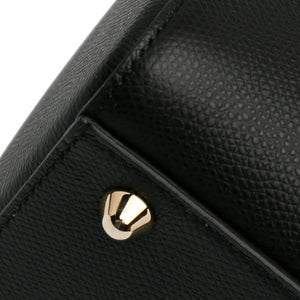 Dior Lady Dior Large Black Grained Calfskin Gold