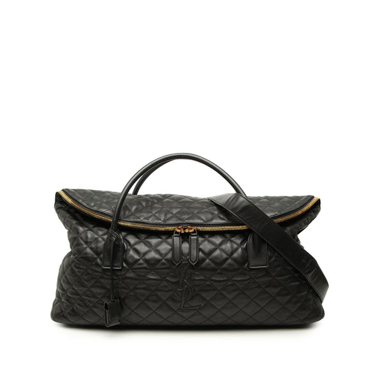 Saint Laurent Monogram ES Giant Travel Black Quilted Calfskin
