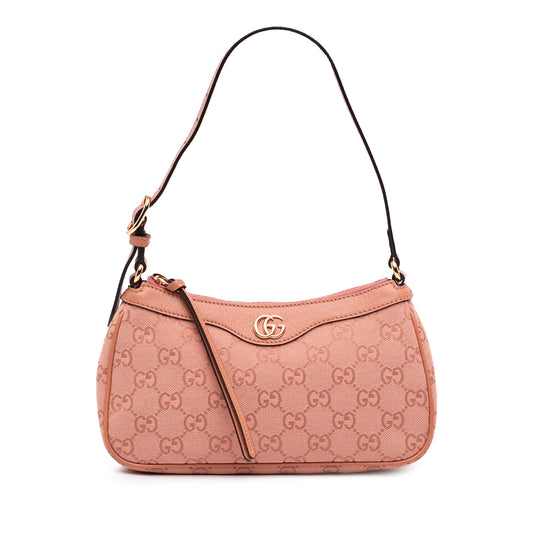 Gucci Ophidia Small Pink Canvas Calfskin
