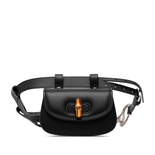 Gucci Bamboo 1947 Belt Bag Mini Black Calfskin