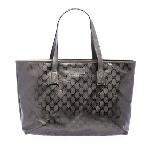 Gucci GG Imprime Tote Medium Gold Coated Canvas Calfskin