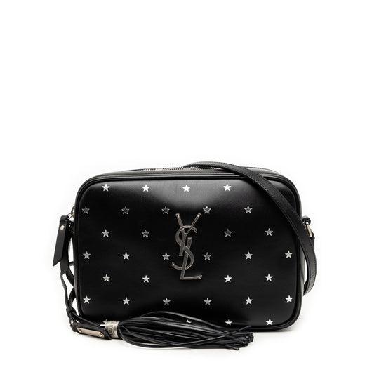 Saint Laurent Lou Tassel Camera Bag Black Calfskin Monogram Star