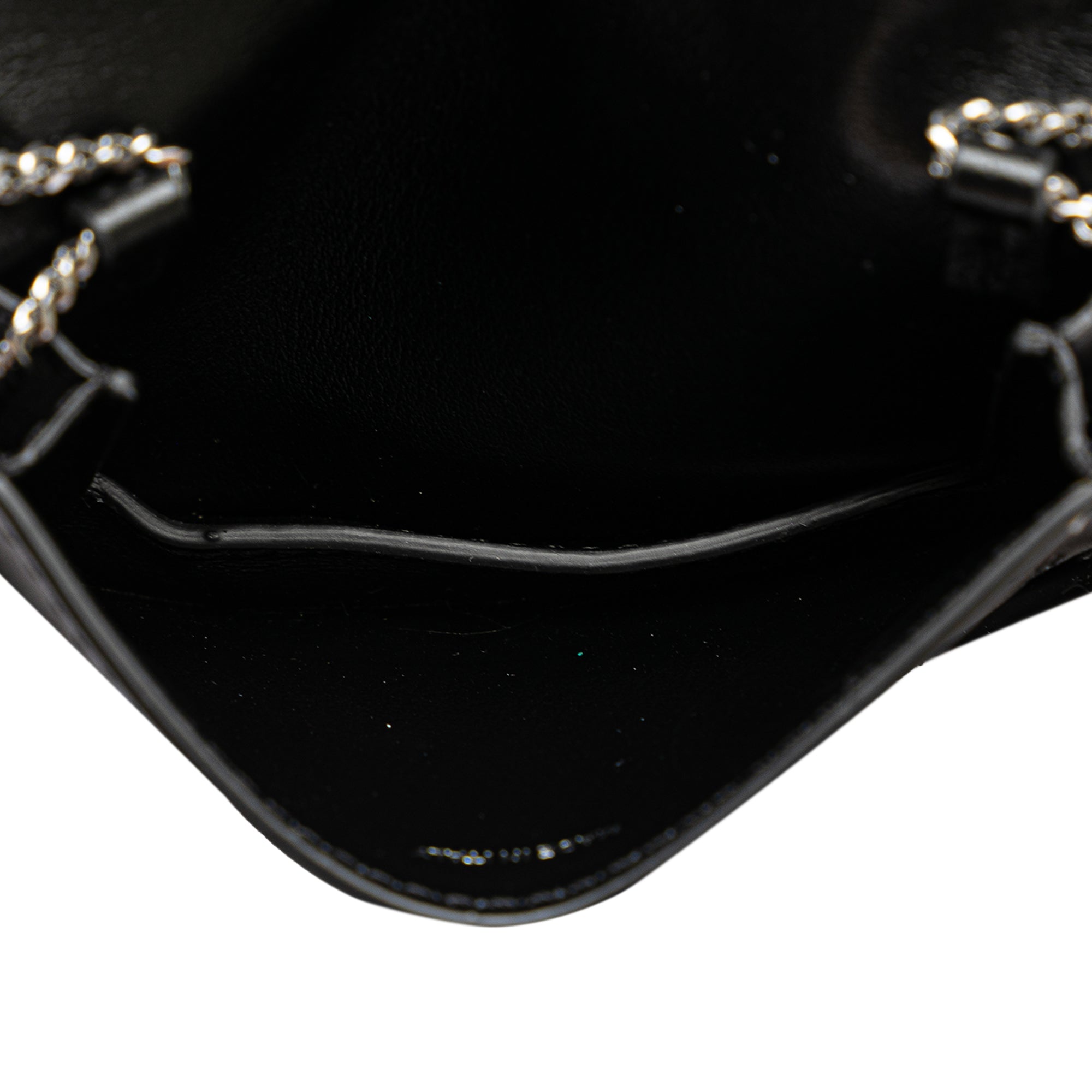 Burberry Horseferry Jody Wallet On Chain Black Leather