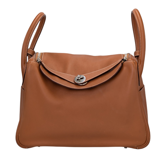Hermès Lindy 30 Brown Clémence Palladium
