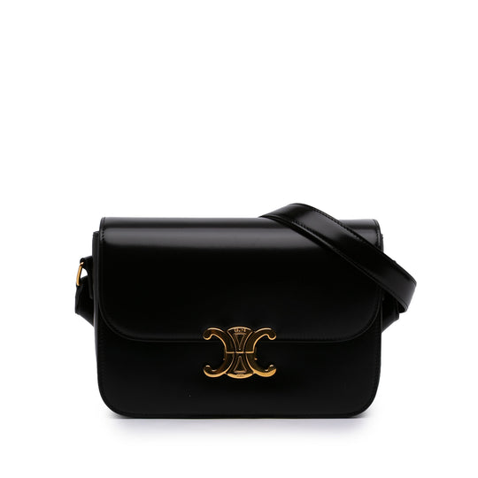Celine Triomphe Black Calfskin