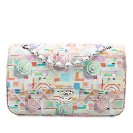 Chanel Double Flap Printed Umbrella Medium Multi Calfskin