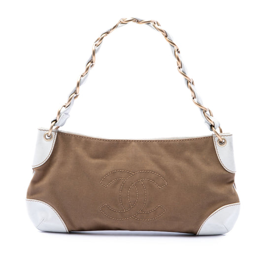 Chanel Olsen Brown Canvas Calfskin