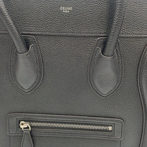 Celine Luggage Handbag Mini Black