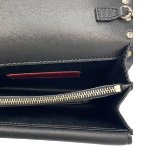 Valentino Clutch on Chain Black Rockstud Leather