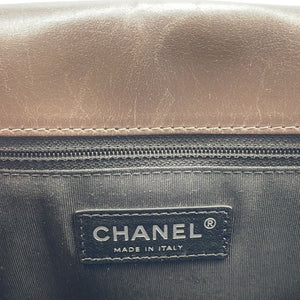 Chanel 1st Edition Boy Bag Large Brown Leather Ruthenium