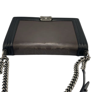 Chanel 1st Edition Boy Bag Large Brown Leather Ruthenium