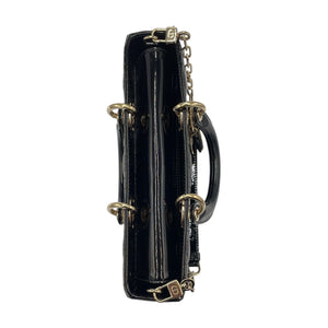 Dior Lady D-Joy Medium Black Patent Leather