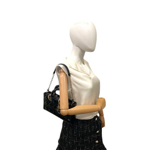 Dior Lady D-Joy Medium Black Patent Leather