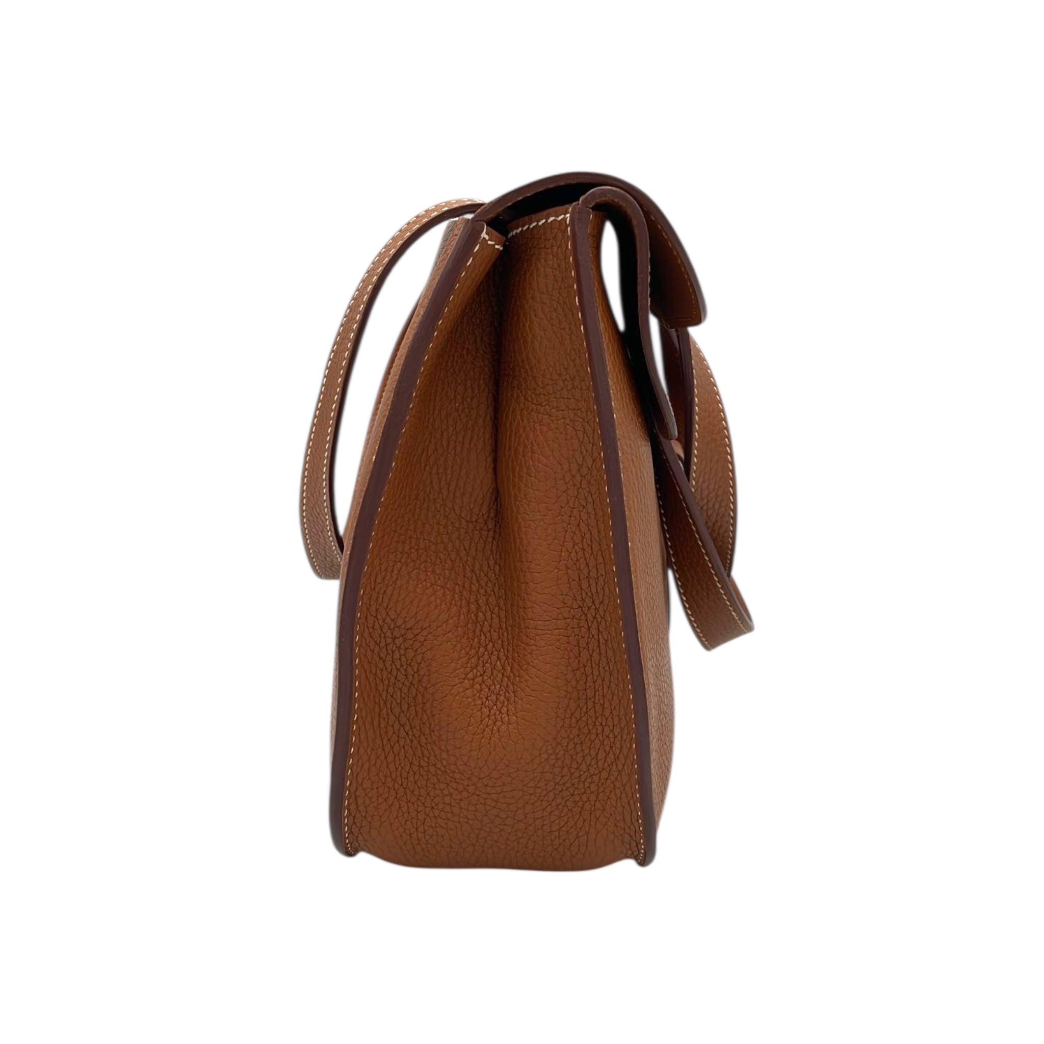 Hermès Halzan 31 Camel Clemence