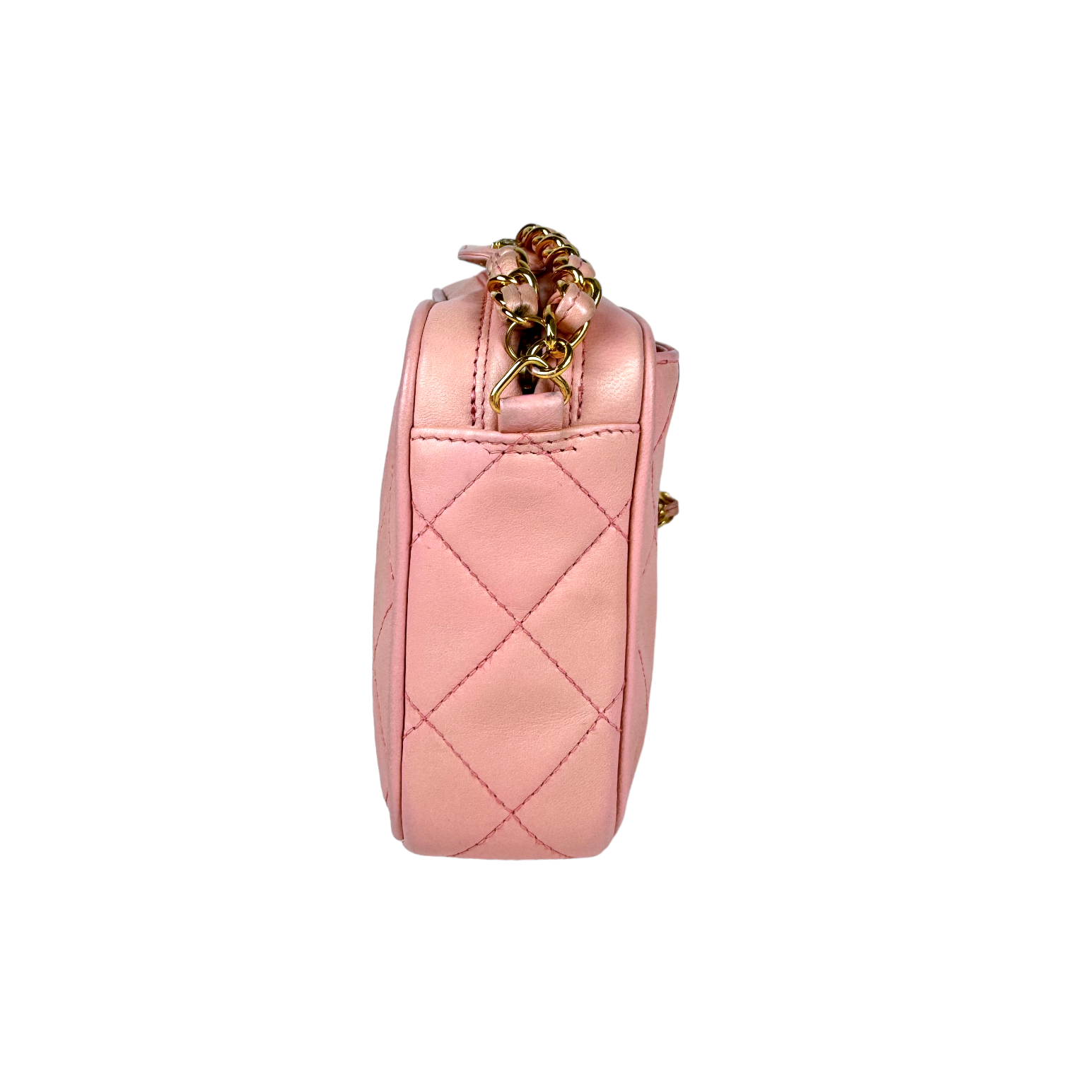 Chanel Camera Bag Small Pink Lambskin Gold