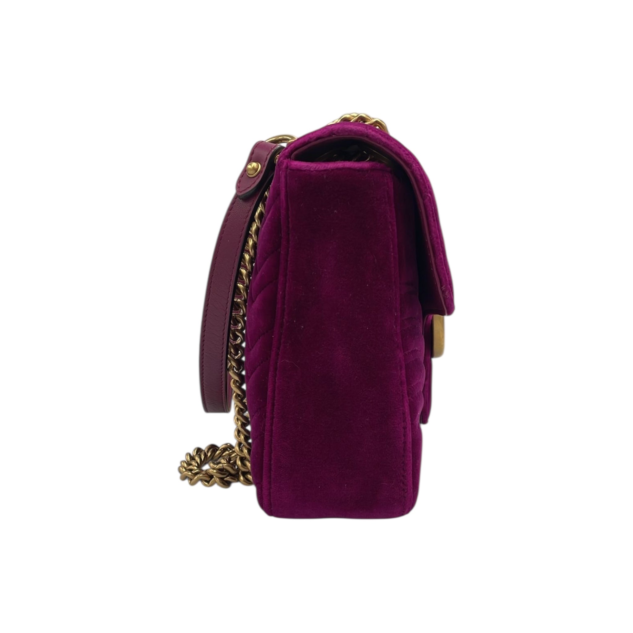 Gucci Marmont Large Pink Velvet Gold