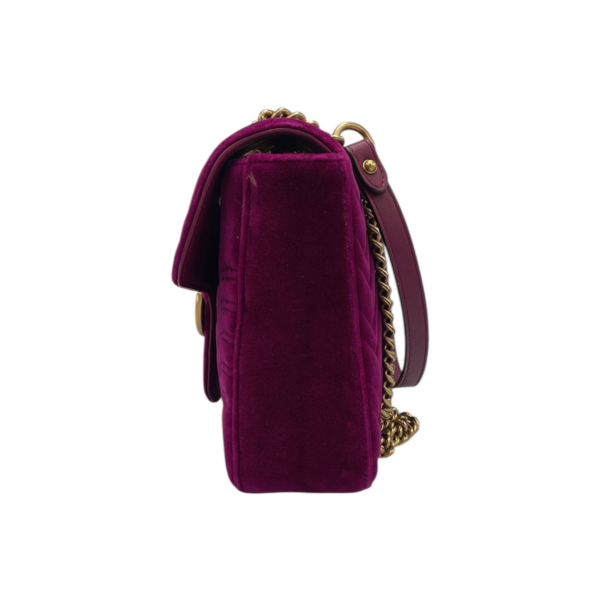 Gucci Marmont Large Pink Velvet Gold