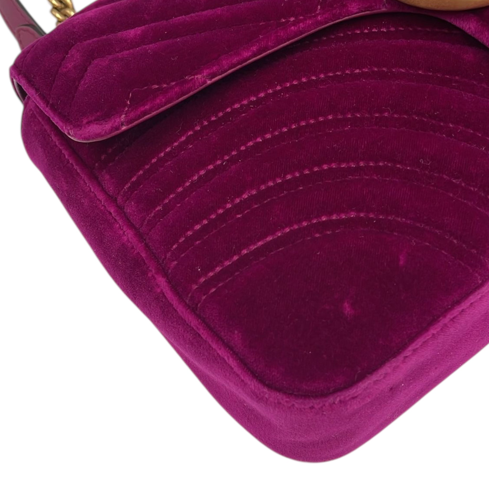Gucci Marmont Large Pink Velvet Gold
