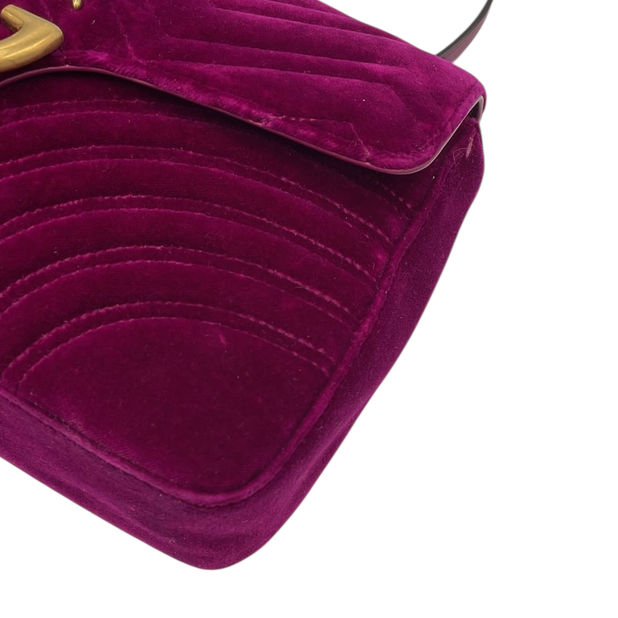 Gucci Marmont Large Pink Velvet Gold