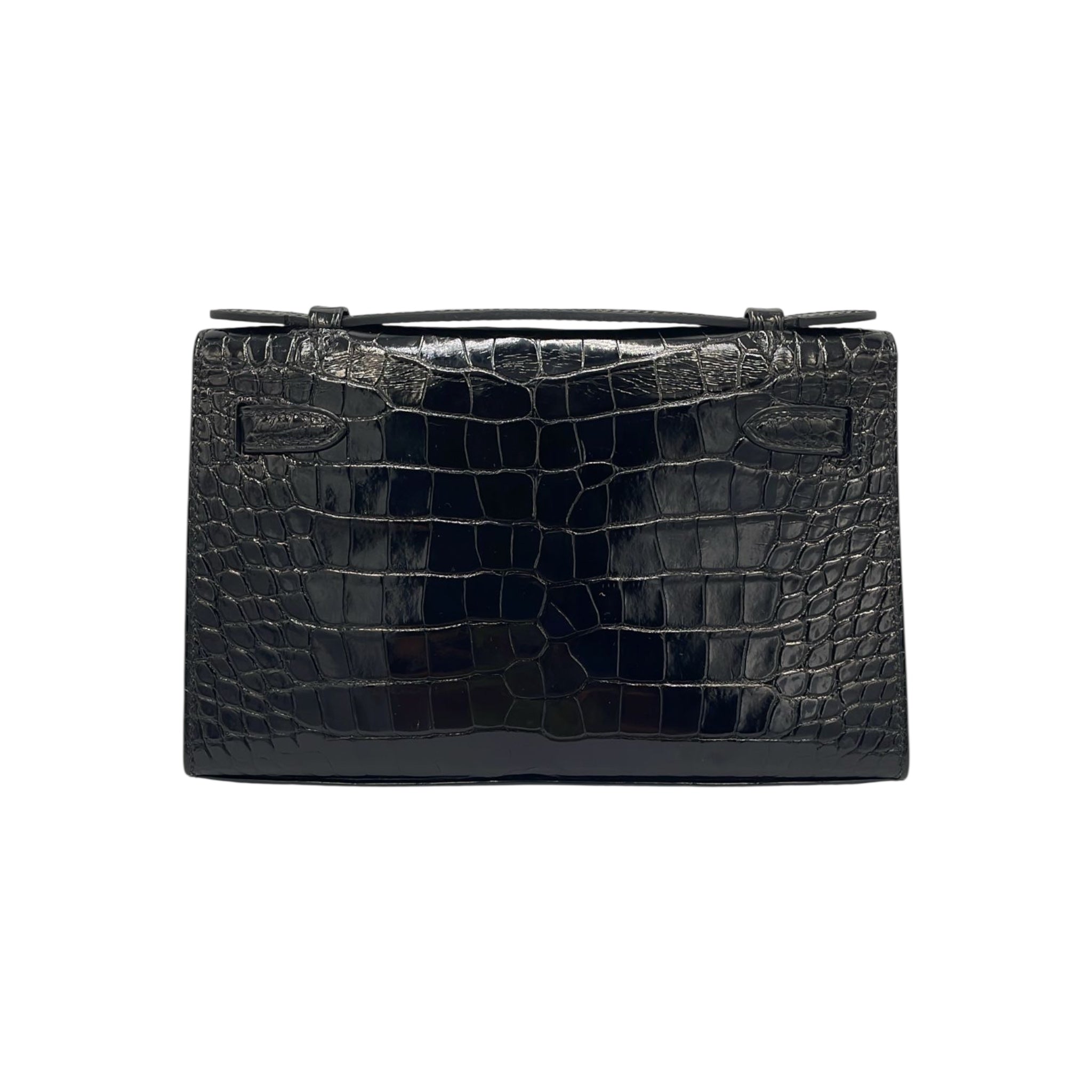Hermès Kelly Mini Pochette 22 Black Niloticus Crocodile