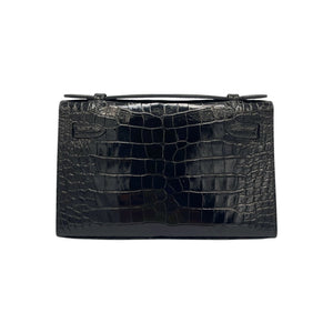 Hermès Kelly Mini Pochette 22 Black Niloticus Crocodile