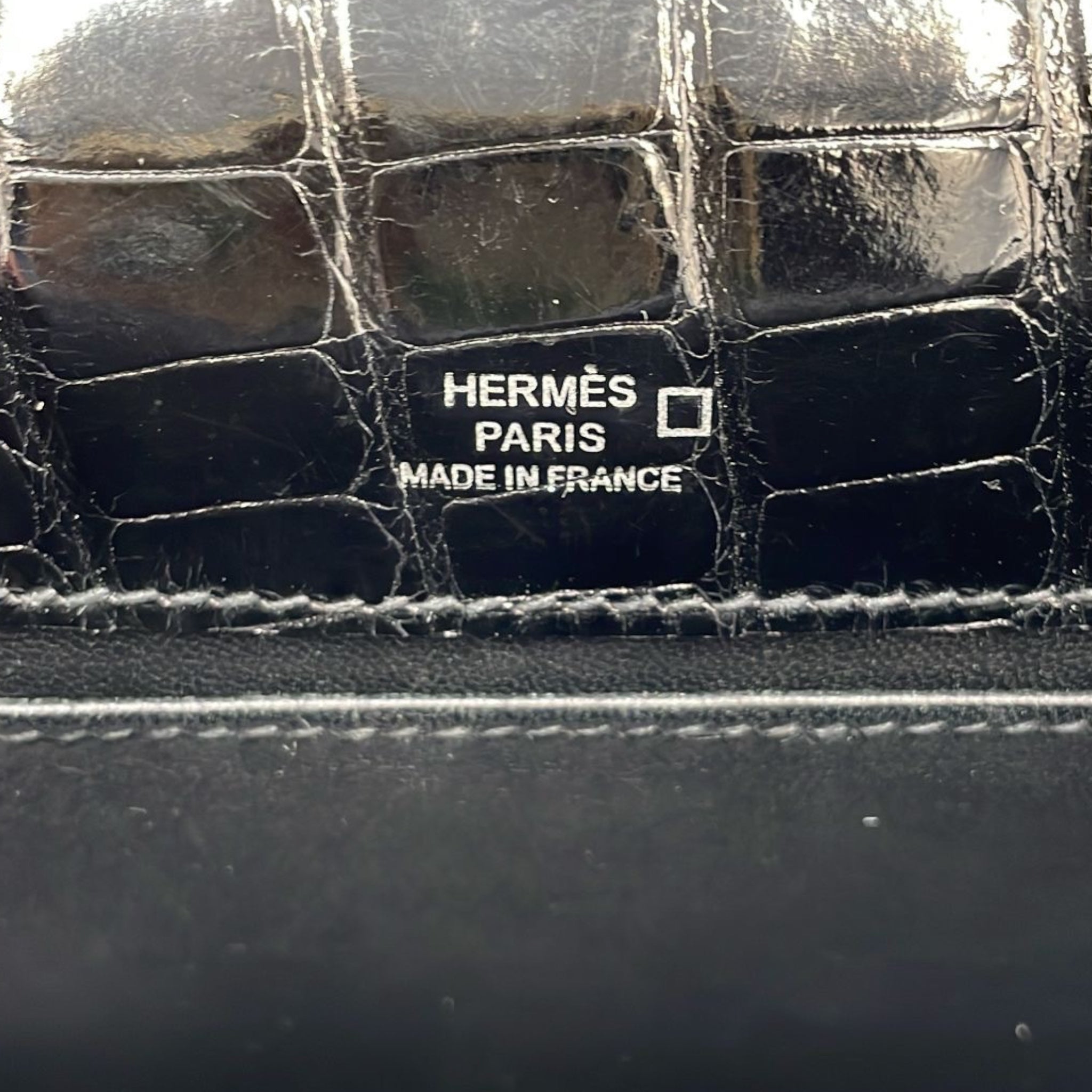 Hermès Kelly Mini Pochette 22 Black Niloticus Crocodile