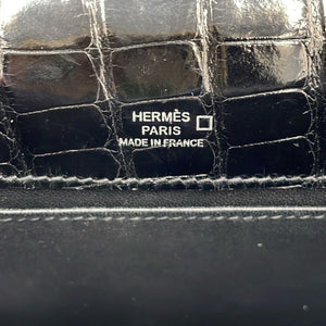 Hermès Kelly Mini Pochette 22 Black Niloticus Crocodile