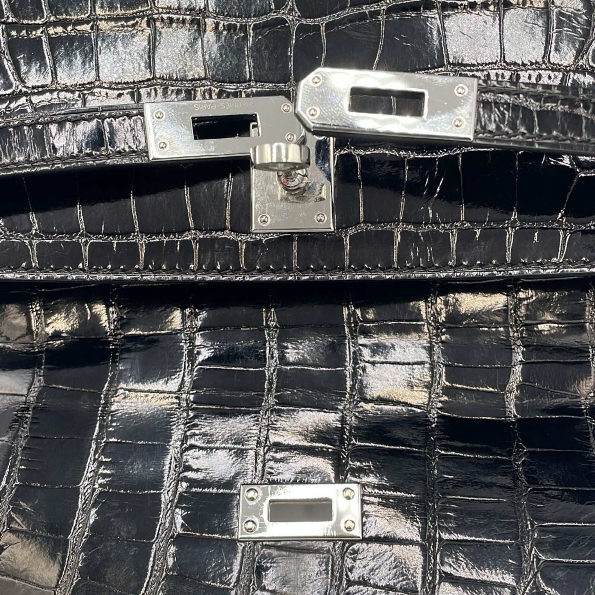 Hermès Kelly Mini Pochette 22 Black Niloticus Crocodile